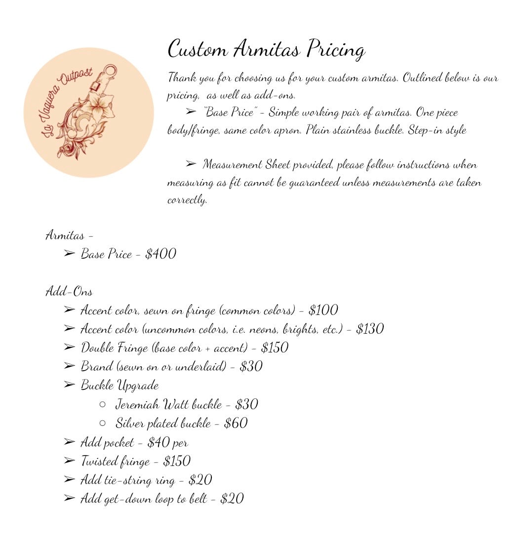 Custom Armitas (Deposit)